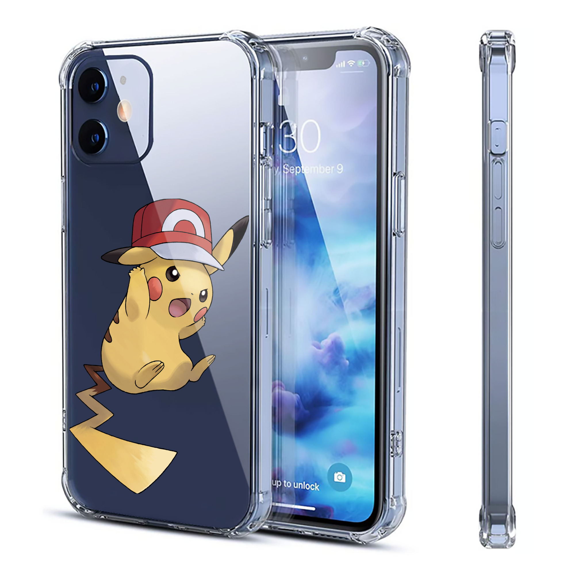 （画像用） ポケットモンスター Pokémon 【iPhone 12シリーズ対応】透明スマホケース（クリアソフトケース）